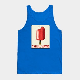 Vintage Paleta Popsicle Chill Vato Spanglish Latin Slang Tank Top